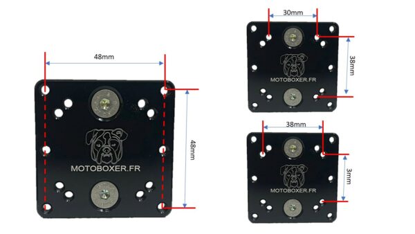 Fixation GPS pour barre de 12mm, 22mm et 28mm